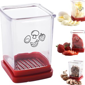 Cortador de frutas y verduras con placa de empuje, cortador de huevos, acero inoxidable, plátano, fresa, herramienta portátil para cortar verduras, Cortador de frutas y verduras con placa de empuje, cortador de huevos, acero inoxidable, plátano, fresa, herramienta portátil para cortar verduras,