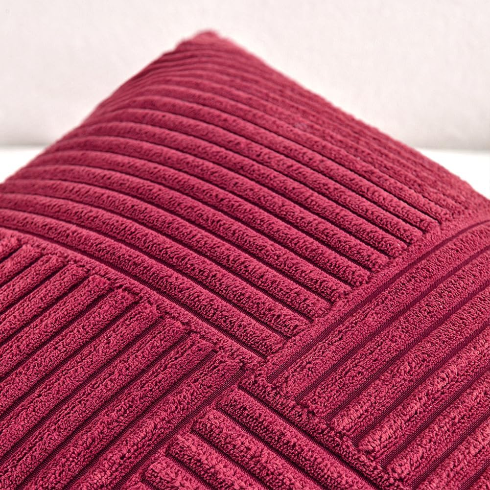 Fancy Homi Fundas de almohada decorativas lumbares color burdeos de 12 x 20 pulgadas para sala de estar, sofá cama, decoración bohemia para el