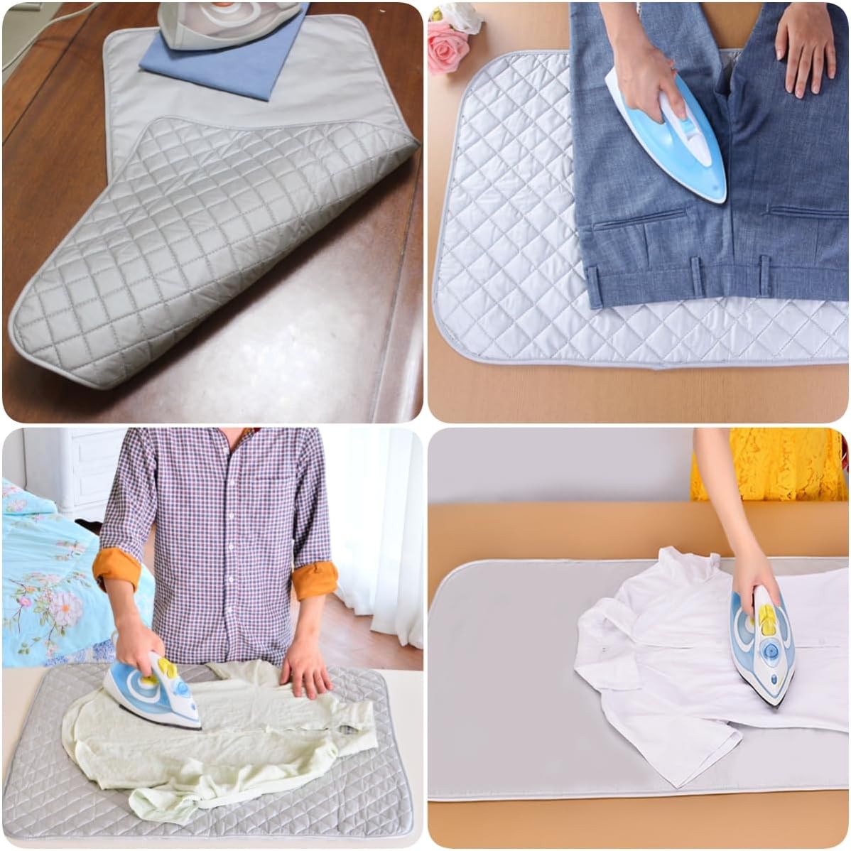 Tapete de planchar, manta de repuesto para tabla de planchar, funda alternativa para tabla de planchar, almohadilla de planchado portátil de viaje,