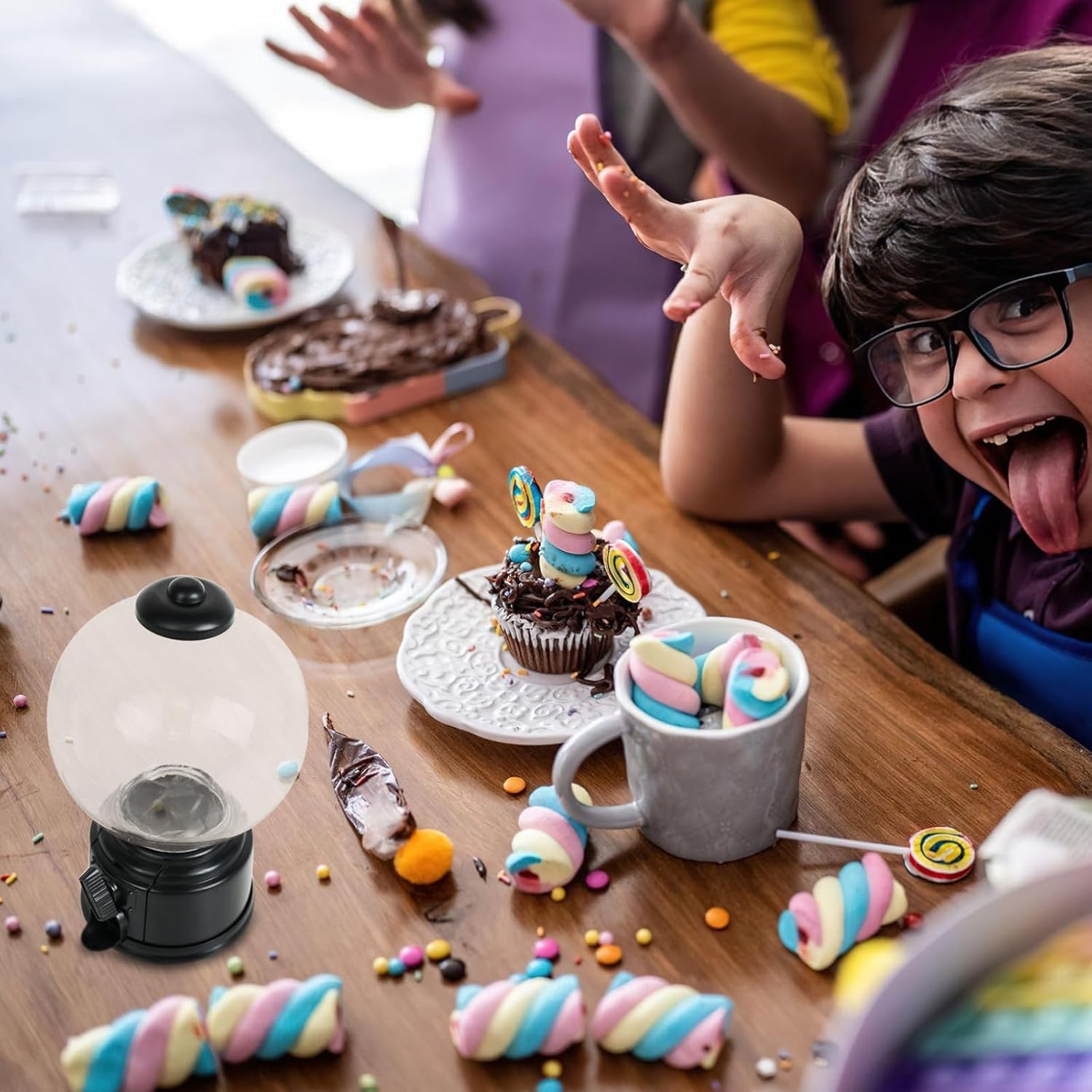 Mini dispensador de dulces, linda máquina de dulces para escritorio, divertida creatividad para caja de regalo de dulces para niños para caja de