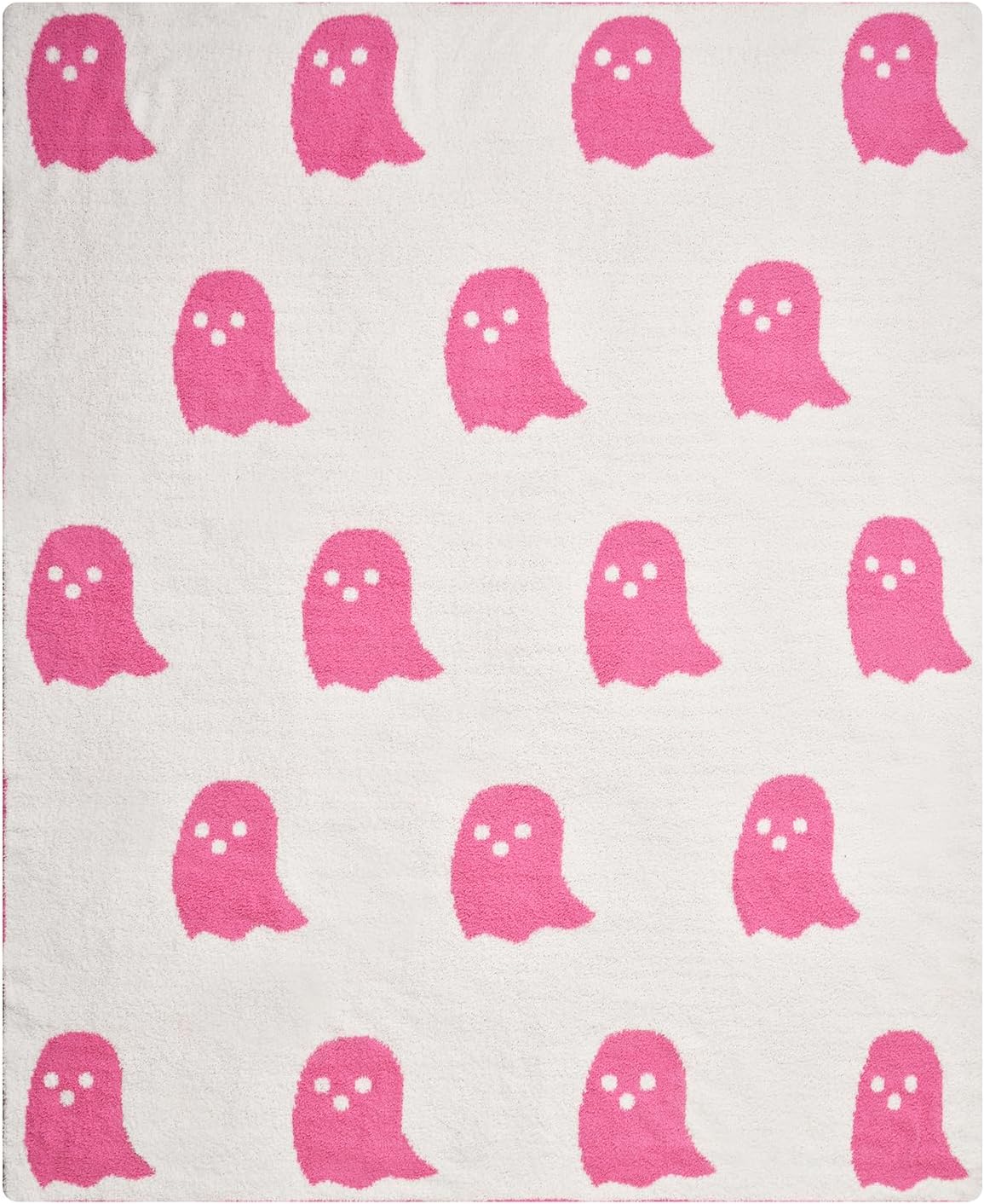 HCMAX Manta de fantasma rosa de Halloween 2023, manta reversible para niñas, mujeres y niños, súper suave, manta rosa con lindo fantasma para todas