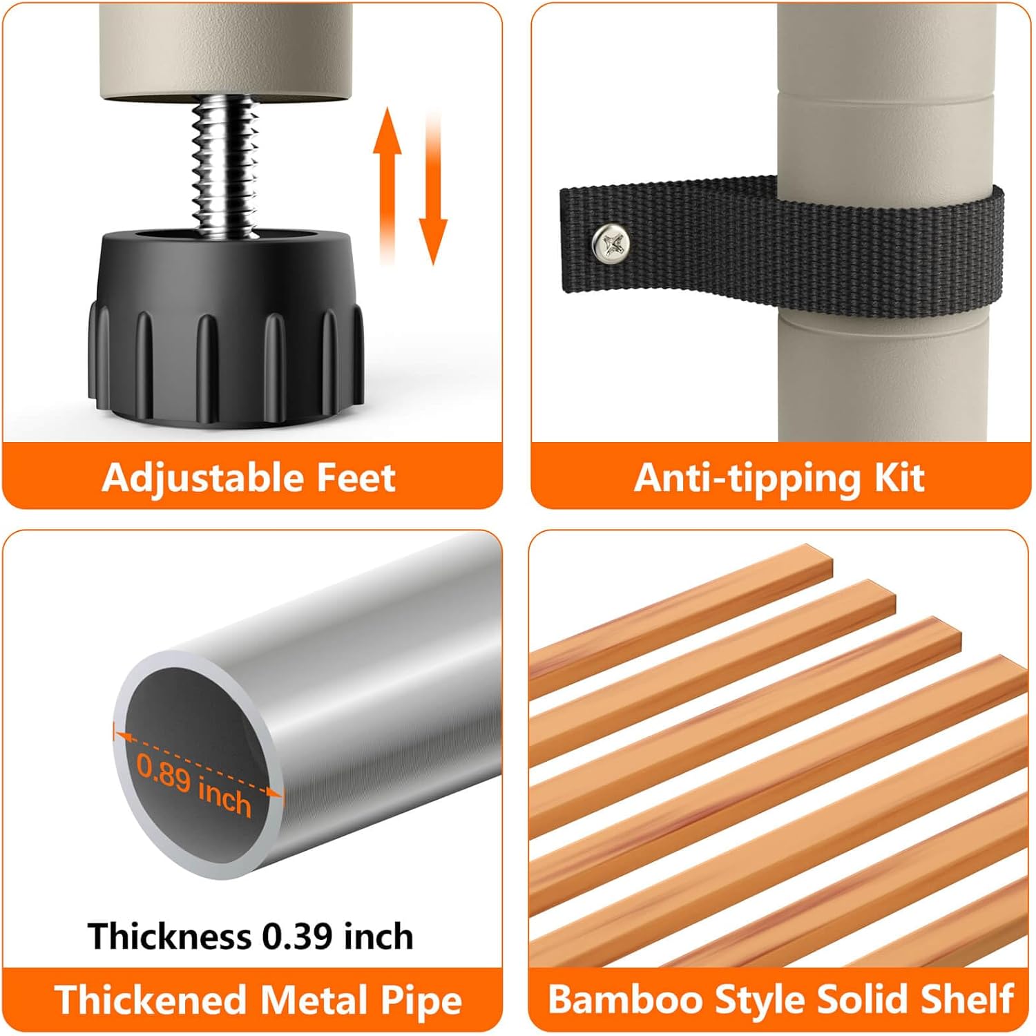 Perchero resistente para ropa de 800 libras de capacidad, perchero de metal independiente con estantes, estantes de ropa comercial para colgar ropa,