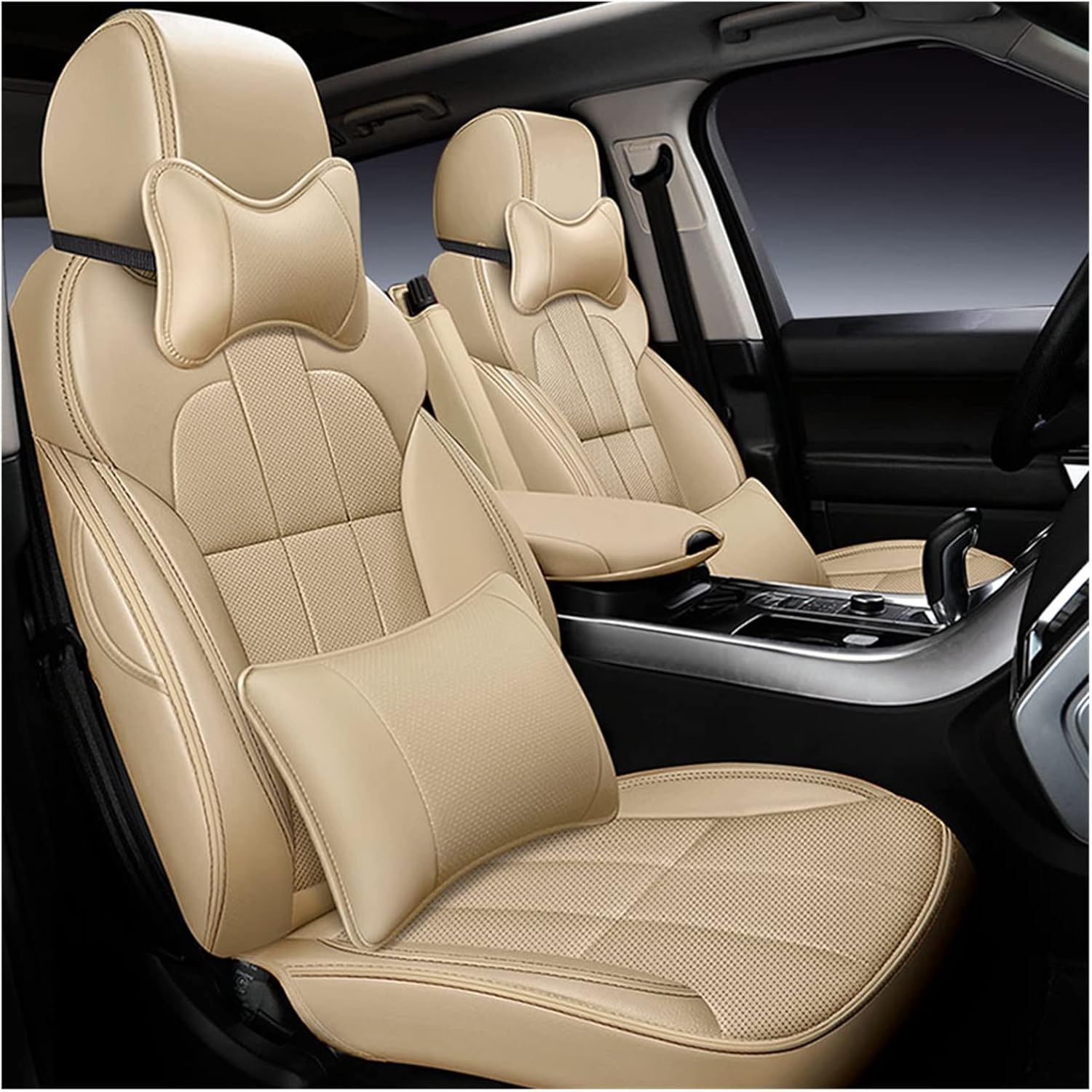 TalcuS Cojines de asiento de cuero de vaca personalizados para asiento de automóvil, compatible con Volvo XC70 S60 S80 XC60 V40 V60 C30 C70 XC90