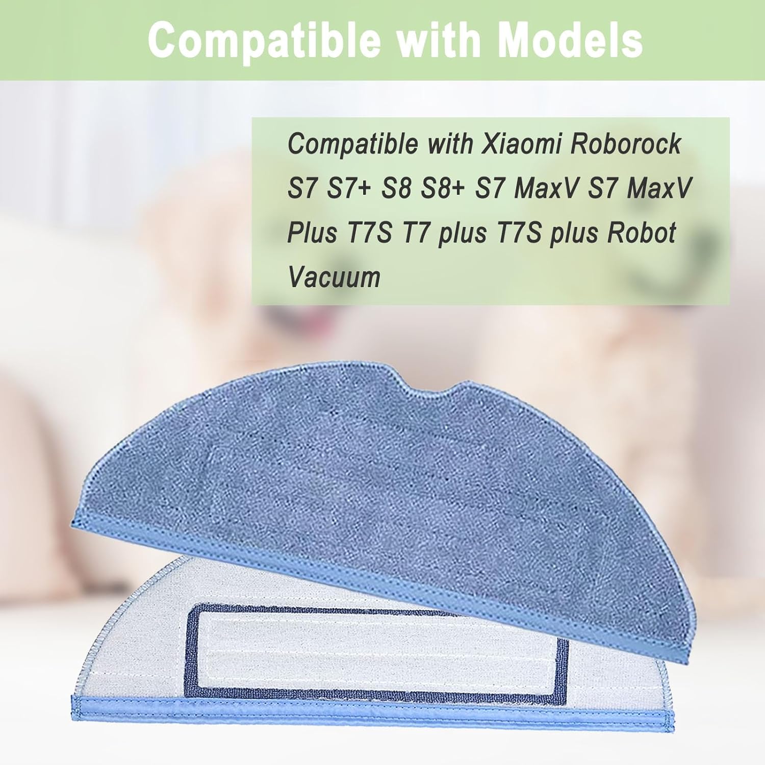 Paquete de 8 almohadillas de repuesto para trapeador de vacío S7 para Xiaomi Roborock S7 Roborock S7+ Roborock S7 MaxV Roborock S8S8+ Roborock S7