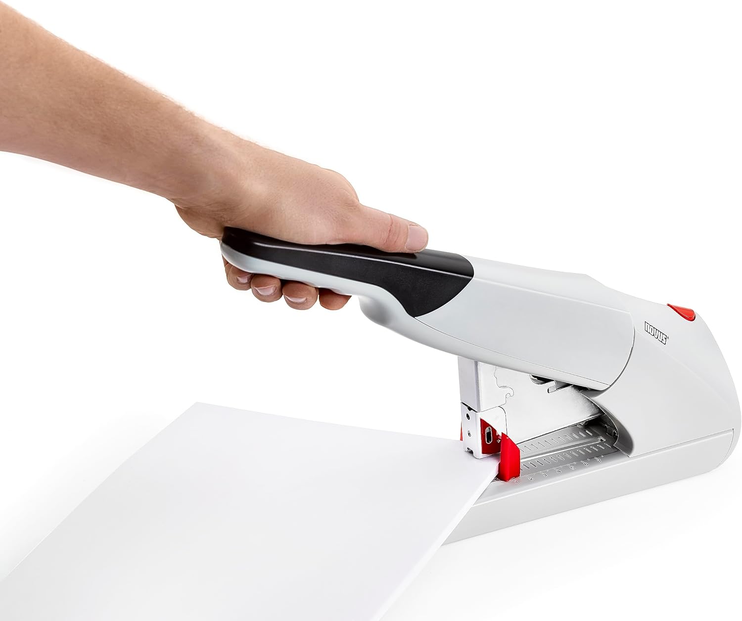Novus Engrapadora resistente B56, capacidad para 200 hojas, antiatascos, profundidad de grapado de 3 pulgadas con guía ajustable, derivación de