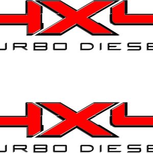 4X4 Turbo Diesel Bedside Vinyl Decal for Ford Trucks Red with Gloss Black Outline 4X4 Turbo Diesel Bedside Vinyl Decal for Ford Trucks Red with Gloss Black Outline
