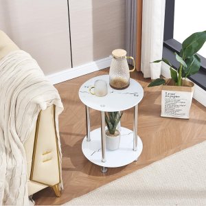 PEITAIKO Mesa auxiliar de vidrio transparente, mesa auxiliar redonda de vidrio para sala de estar, mesa auxiliar pequeña para balcón, mesa auxiliar PEITAIKO Mesa auxiliar de vidrio transparente, mesa auxiliar redonda de vidrio para sala de estar, mesa auxiliar pequeña para balcón, mesa auxiliar