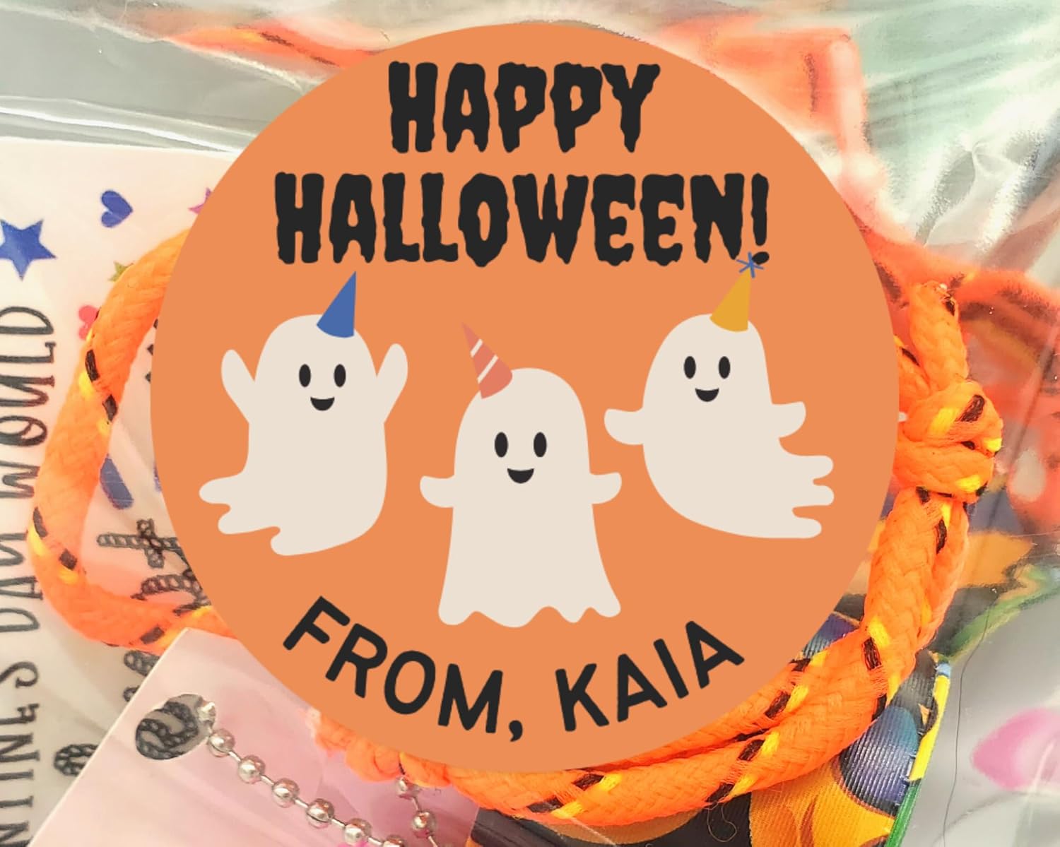 40 calcomanías personalizadas de Halloween para niños, etiquetas personalizadas para regalos de fiesta de clase escolar, hojas de etiquetas de