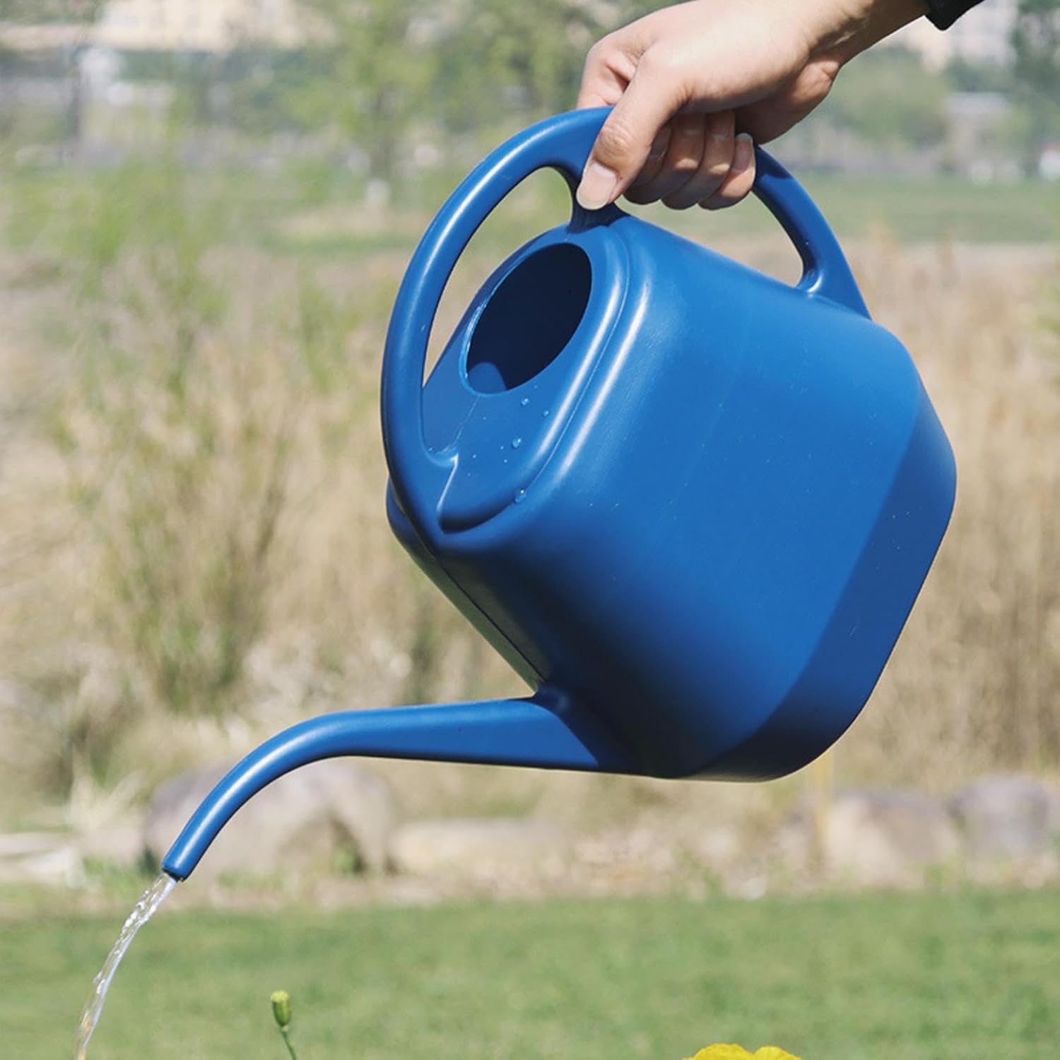 Regadera para plantas de interior, 4L, gran capacidad, olla de riego de boca larga, herramientas de jardín de plástico para el hogar, olla de riego