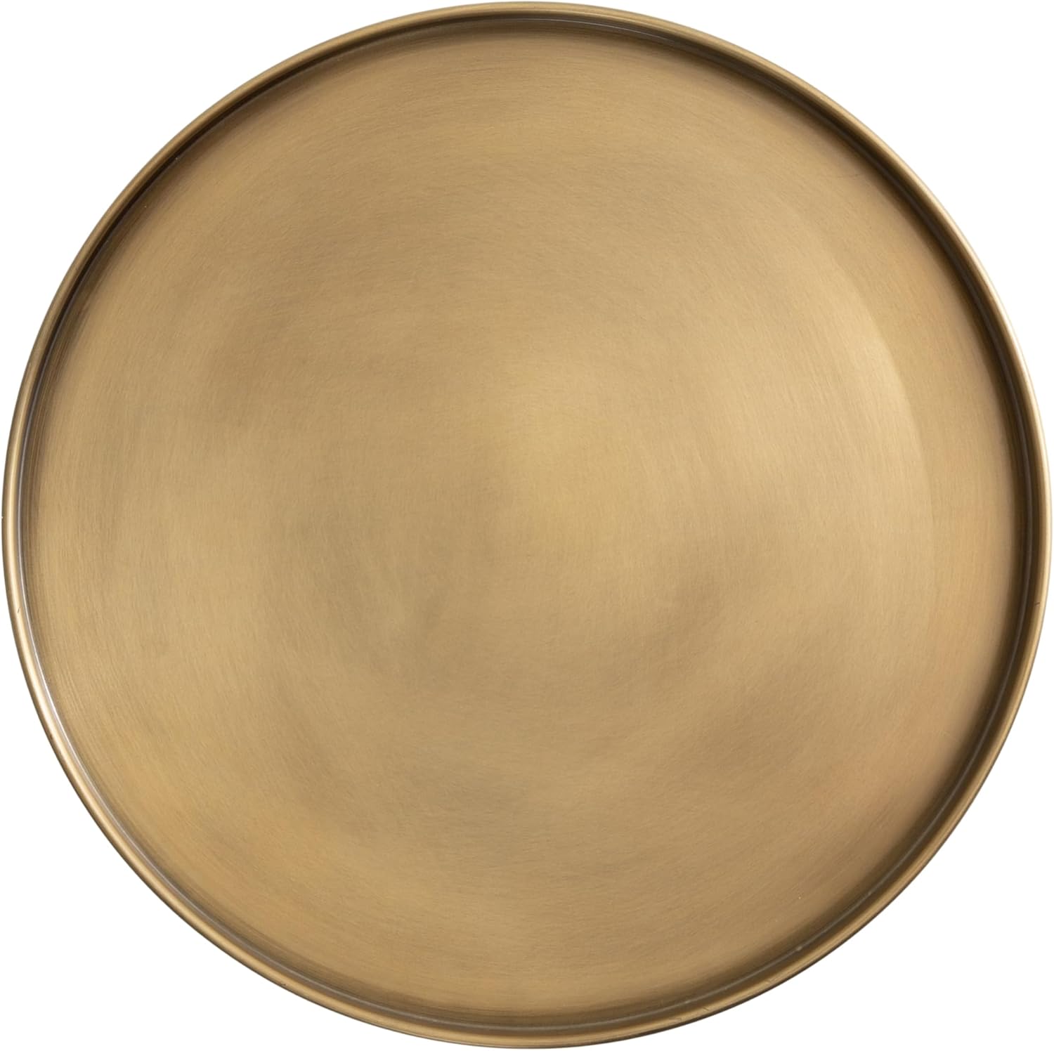 Kate and Laurel Tira – Moderno lado redondo para usar como mesita de noche de dormitorio o mesa de sala de estar, 14 x 14 x 24 pulgadas, latón y