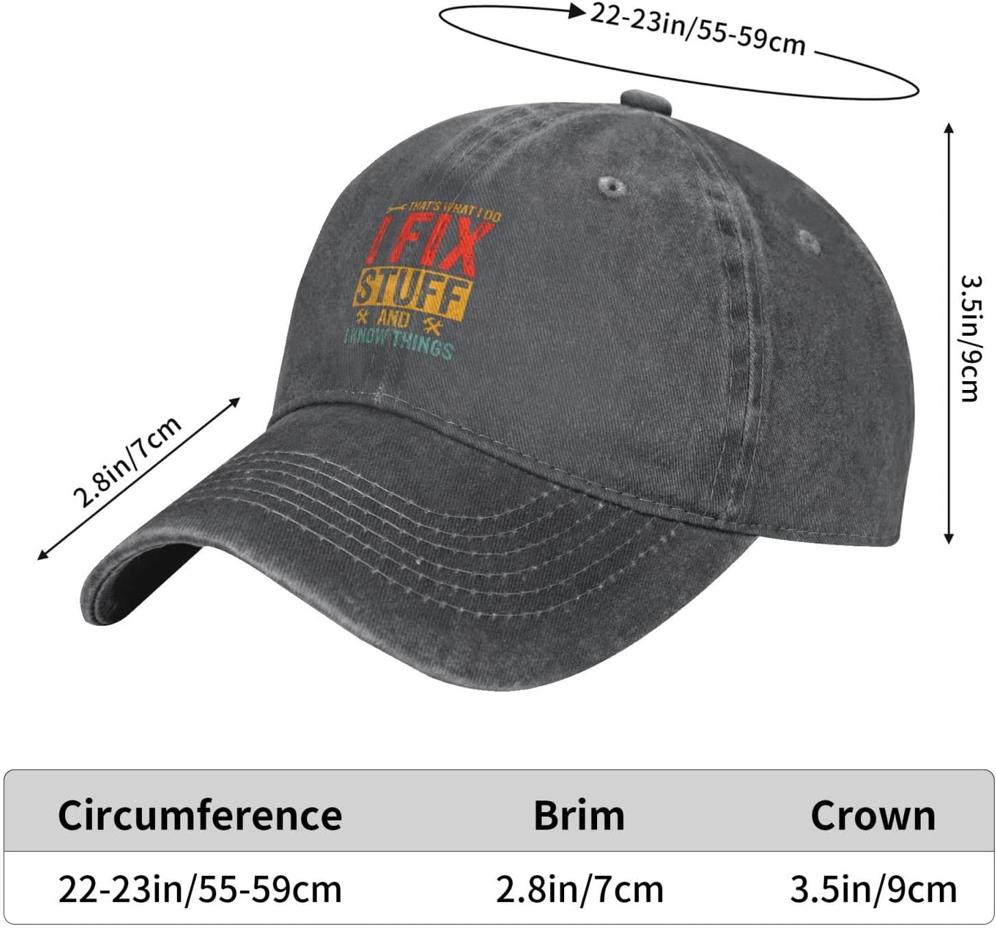 I Fix Stuff and I Know Things Hat That’s What I Do I Fix Stuff and I Know Things Baseball Cap Funny Hat for Men