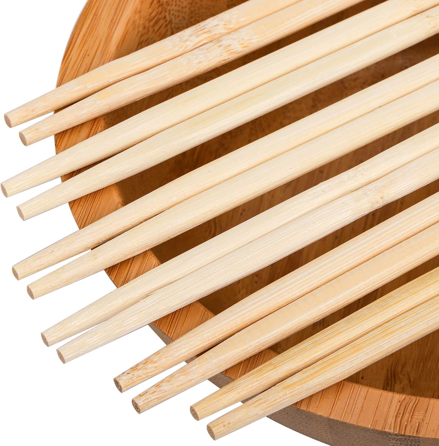360 pares de palillos desechables de bambú, palillos envueltos individualmente a granel para pedidos de llevar, restaurantes, picnics, película de