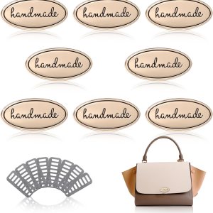 TXIN 8 etiquetas de metal hechas a mano con cuña, multicolor, forma ovalada, aleación hecha a mano, letreros para manualidades, bolsas de hardware, TXIN 8 etiquetas de metal hechas a mano con cuña, multicolor, forma ovalada, aleación hecha a mano, letreros para manualidades, bolsas de hardware,