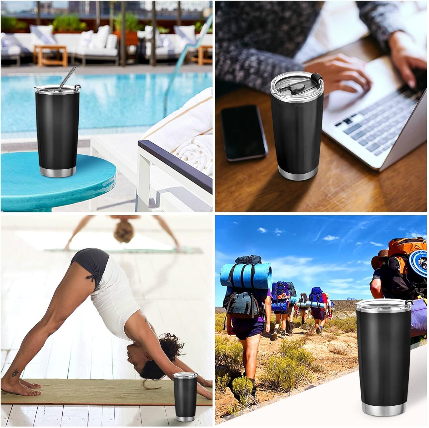 xigua Lindo vaso de panda rojo con tapa, acero inoxidable aislado al vacío, taza de hielo para café, botella de viaje de doble pared para bebidas