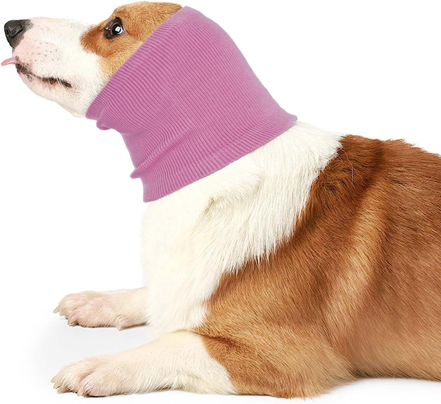 Nanaki Capucha para perro sin solapa, diadema silenciosa para la cabeza de perro, cubierta para la cabeza de perro, no se sacude, protector de oídos
