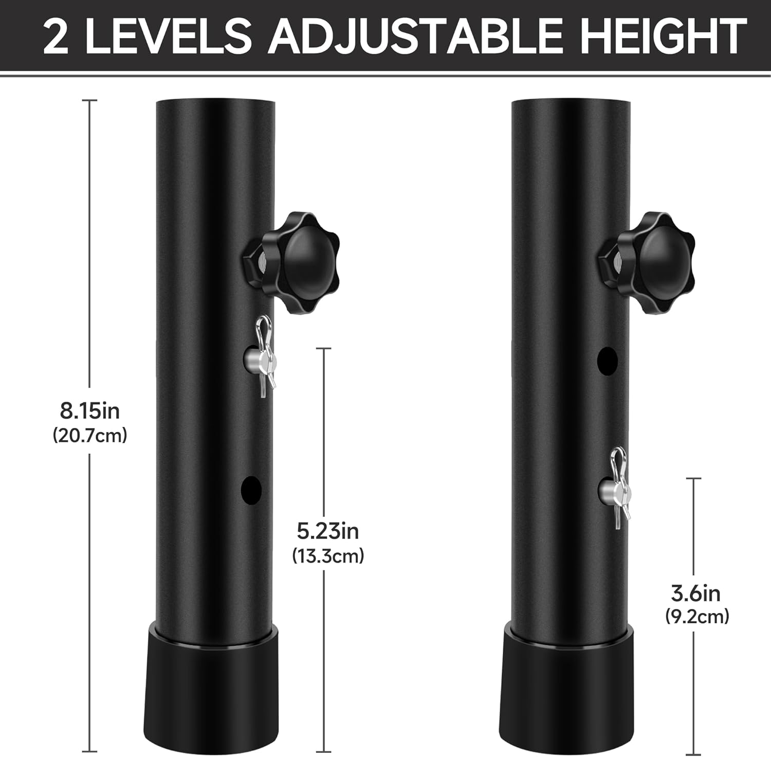 Paquete de 4 extensores plegables de patas de mesa, elevadores de patas de mesa plegables de acero altamente duraderos, extensiones de patas de mesa
