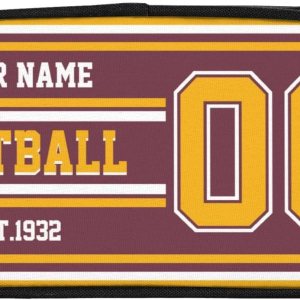 RIAWARME Estuche de lápices personalizado con número de nombre, caja de lápices personalizada estilo fútbol, regalo personalizado para hombres y RIAWARME Estuche de lápices personalizado con número de nombre, caja de lápices personalizada estilo fútbol, regalo personalizado para hombres y