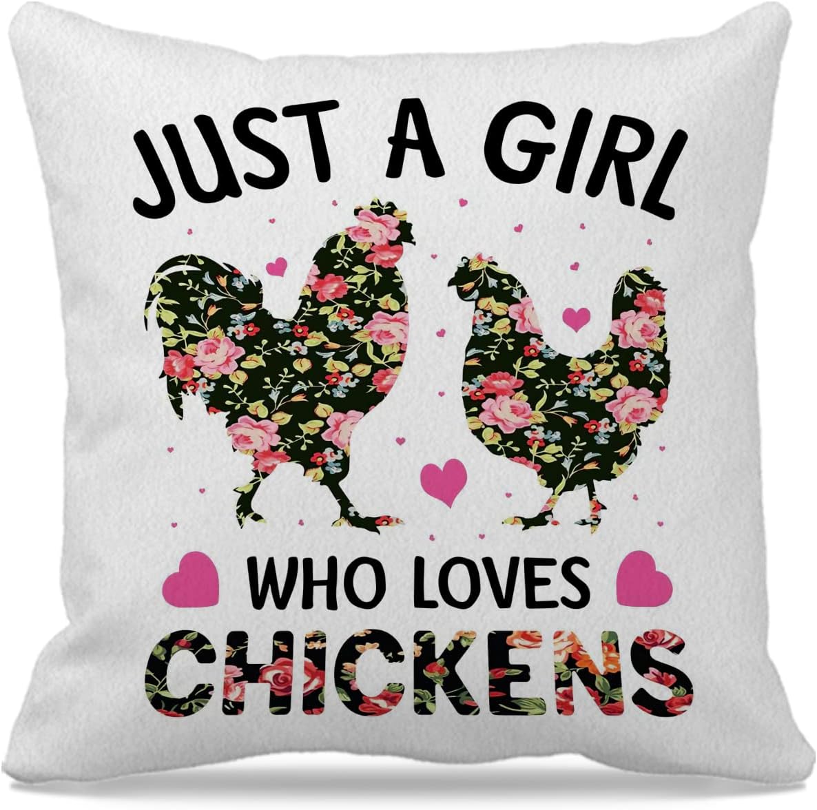 Fundas de almohada de pollos de 18 x 18 pulgadas, regalos de pollo para niñas, mujeres, amantes del pollo, regalos de pollos, regalos de mamá de