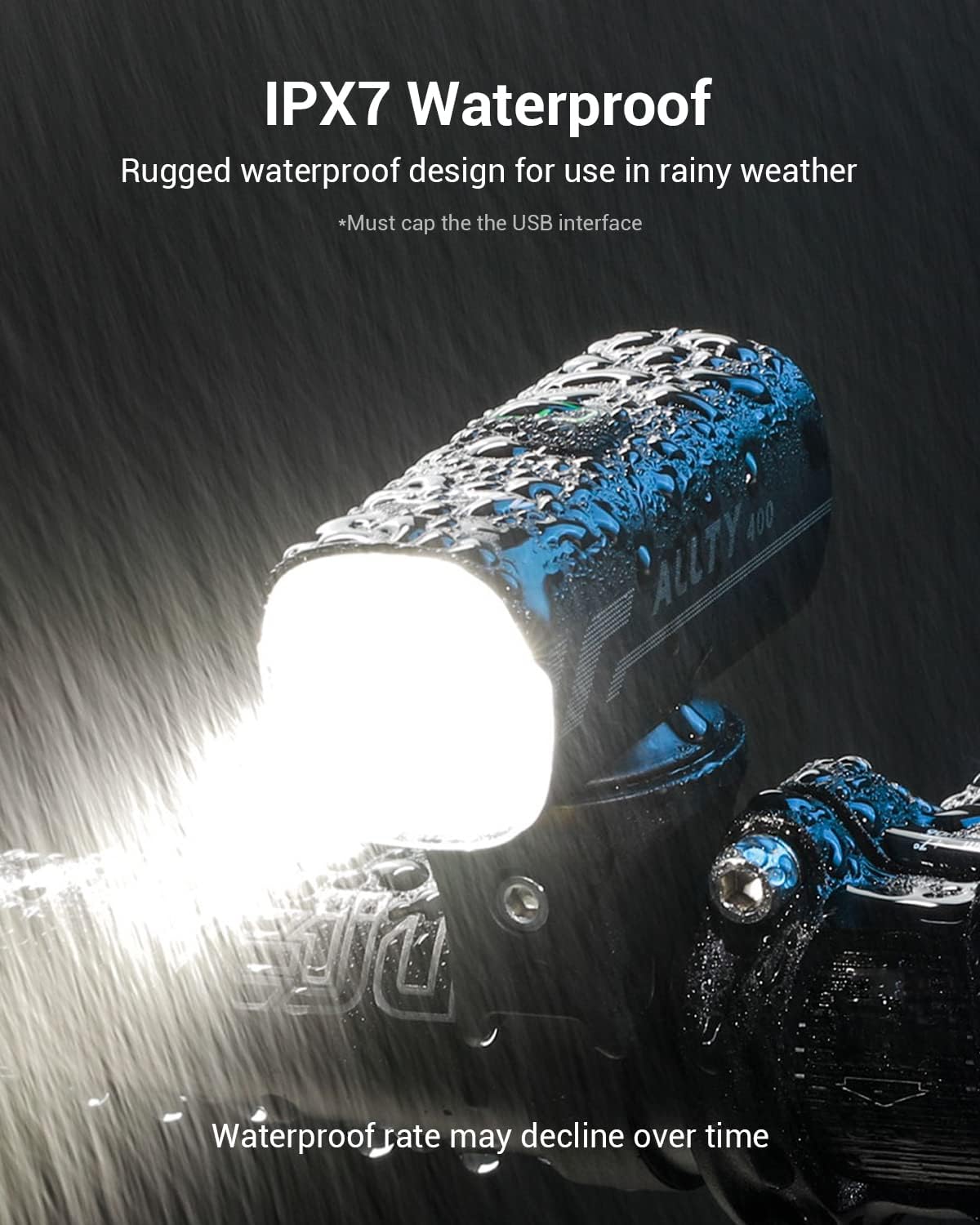 Magicshine Allty – Luces para bicicleta de cercanías Allty 400, Allty 600, Allty 800 Luz de bicicleta de carretera, USB tipo C recargable, IPX7