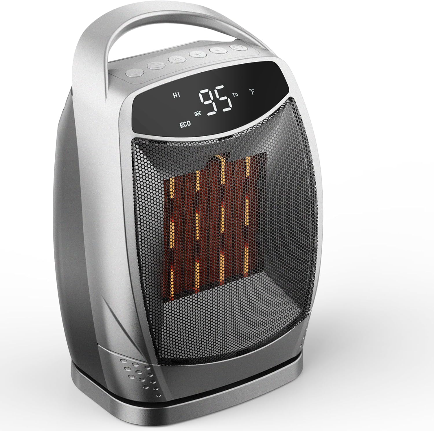Calentador de espacio portátil de 1500 W con 4 modos, temporizador, certificación ETC, protección contra sobrecalentamiento para uso en interiores