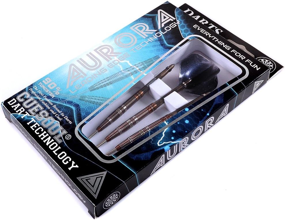 CUESOUL Aurora 90% profesional 0.74oz0.81oz0.88oz punta de acero, revestimiento de nitruro de tungsteno y titanio