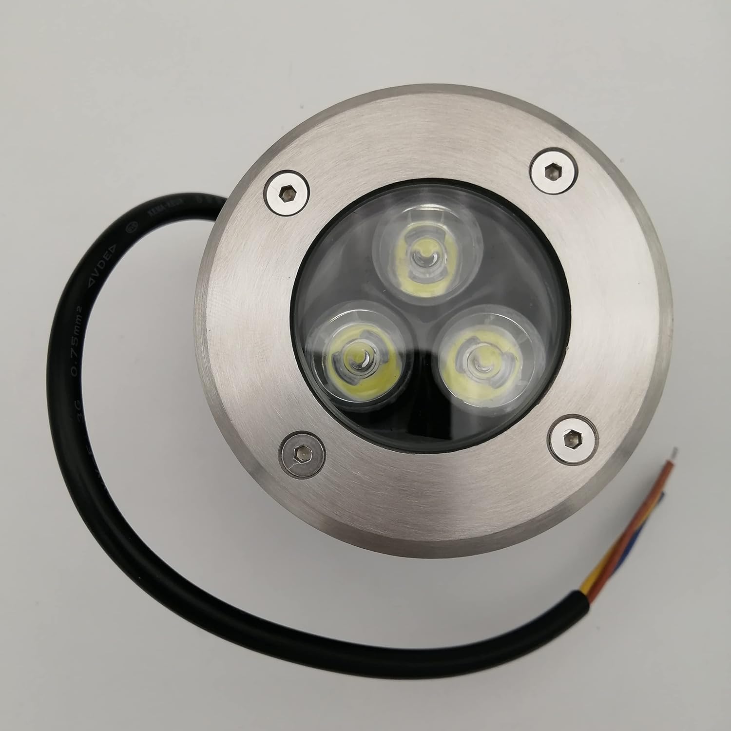 HMINLED Paquete de 4 luces LED de 3 W 110 V para paisaje, impermeables, IP67, luces de camino, focos para exteriores, árboles, banderas para jardín,