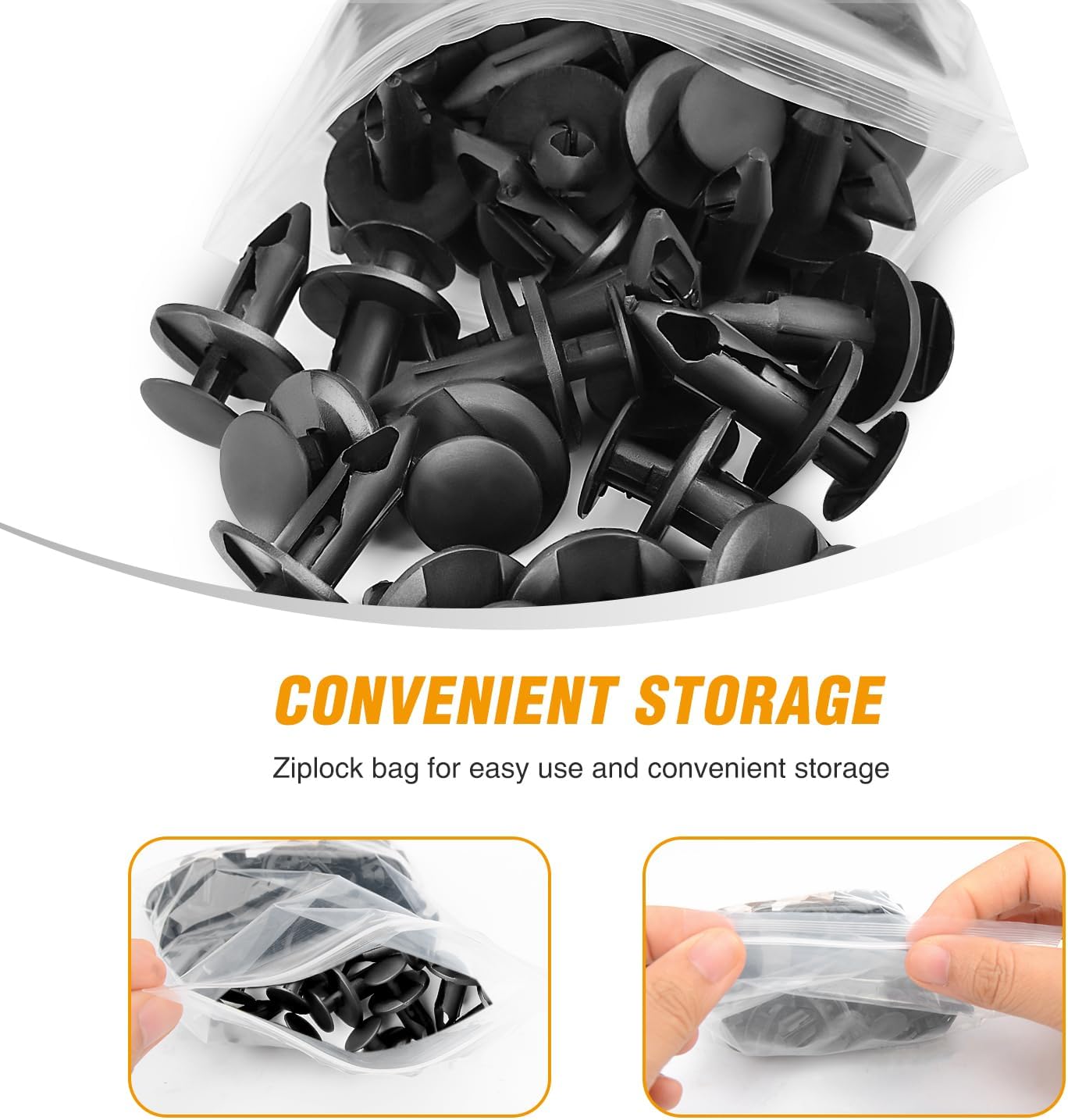 GOOACC 60 piezas de clips de moldeo para guardabarros 68039280-AA, 55156429-AA, 6503598,6501559 repuesto para Jeep Wrangler Chrysler Ford GMC con 1