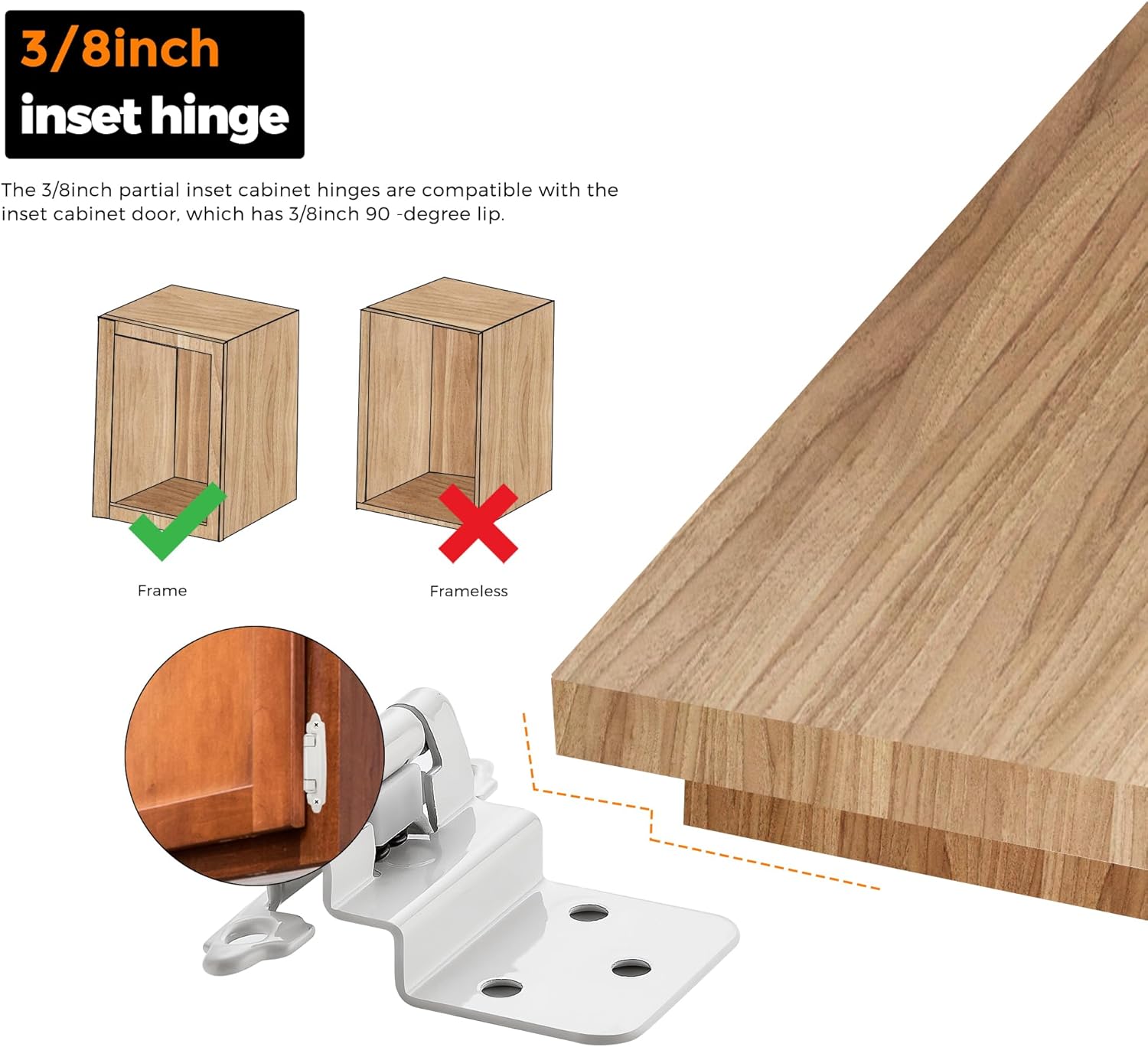Ravinte 60 paquetes (30 pares) de 38 pulgadas, bisagras de cierre automático para cocina, baño, muebles, armarios y puertas, accesorios decorativos