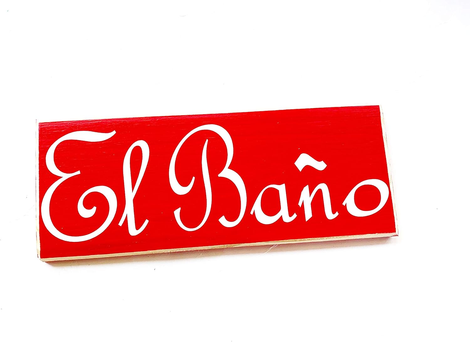 10×4 El Bano Custom Wood Sign España Baño España México Baño WC Loo Powder Room Wall Puerta Placa