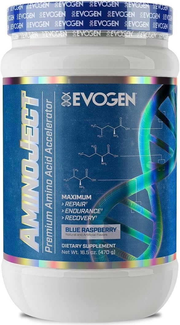 Evogen AminoJect  BCAA a base de plantas fermentadas veganas, glutamina, citrulina en polvo, sandía, 30 porciones