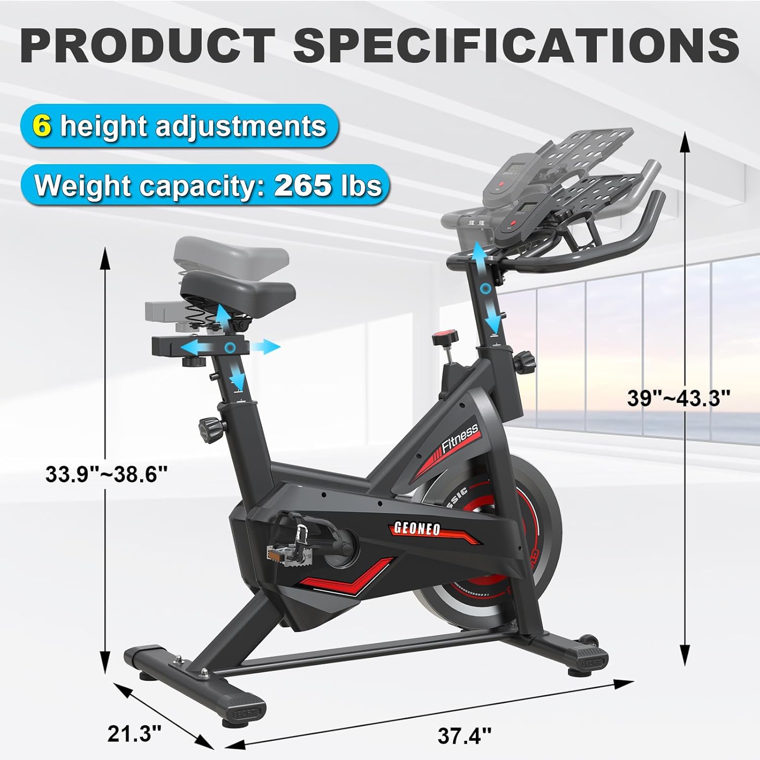 Bicicleta de ejerciciobicicleta estática de resistencia magnética para el hogar, bicicleta estática para interiores, bicicleta cardiovascular con