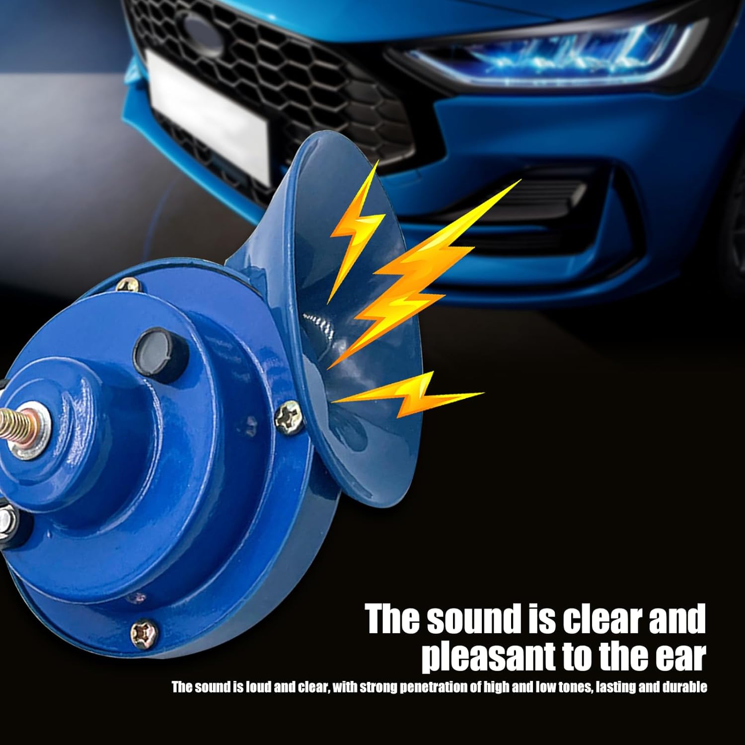 Bocina de automóvil de 2 piezas, kit de repuesto de bocinas de silbato de aire impermeables de 12 V, accesorios universales de modificación de