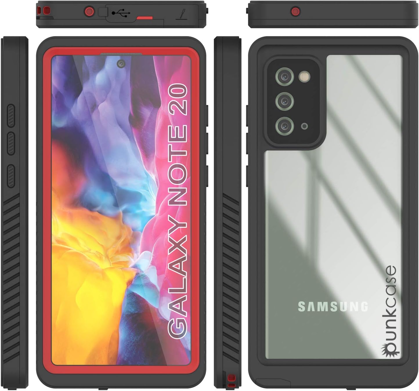 Punkcase Funda impermeable Note 20 Serie Extrema ajuste delgado certificado IP68 a prueba de golpes a prueba de suciedad a prueba de nieve cubierta