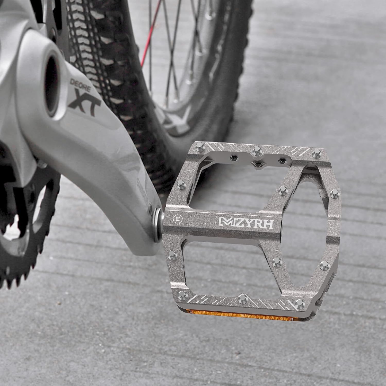MZYRH Pedales de bicicleta de montaña, pedales MTB, 916 pulgadas, antideslizantes, ligeros, de aleación de aluminio, pedales de bicicleta para