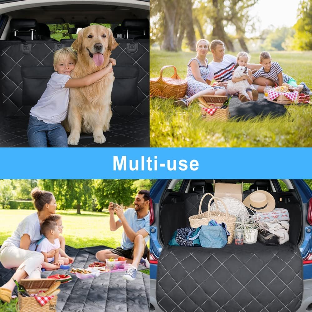 RBSC Home Funda de asiento trasero de automóvil para perros, forro de carga impermeable para perros, funda de carga resistente y antideslizante para