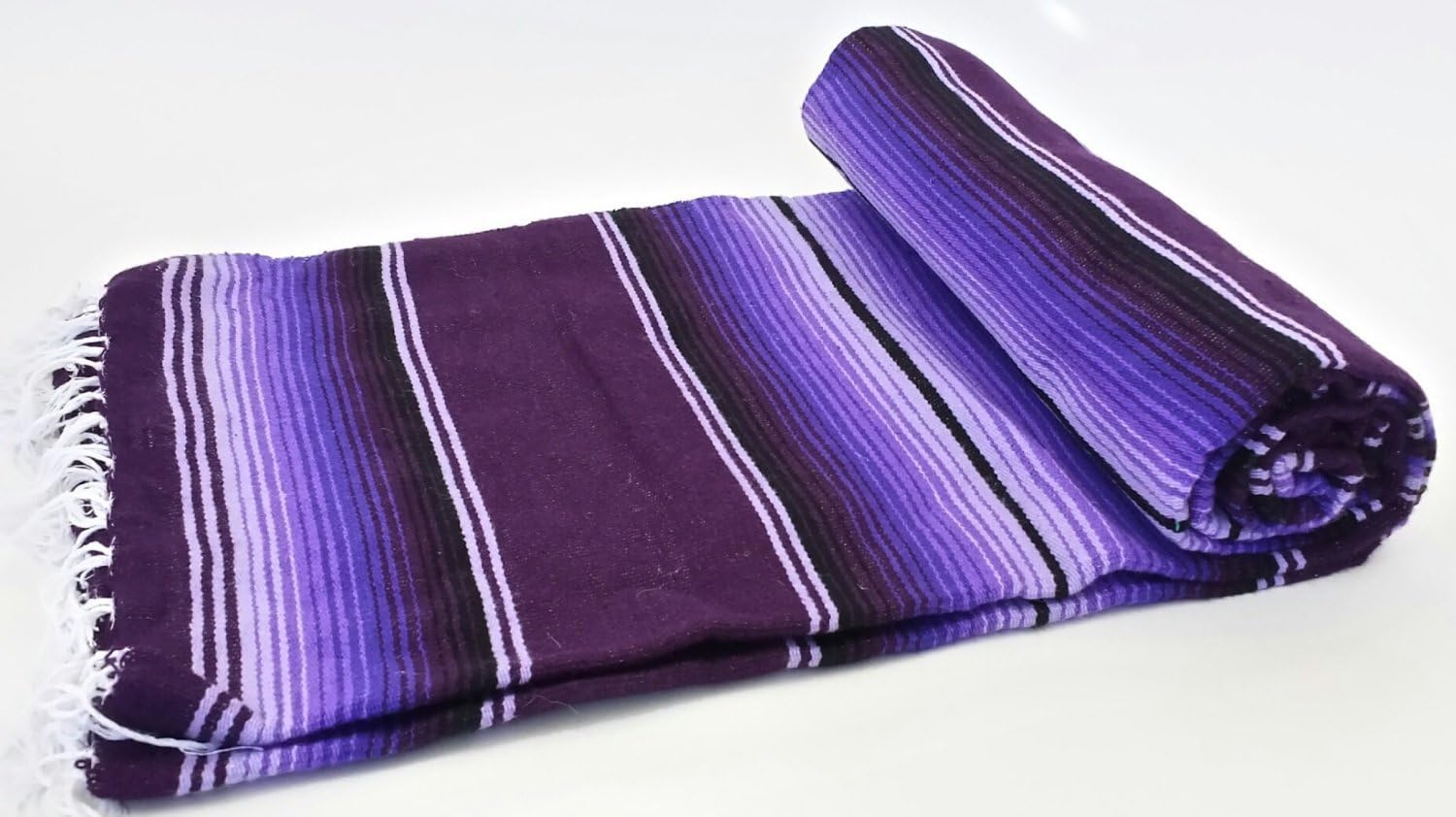 Auténtica manta mexicana de sarape  Manta saltillo mexicana ligera multicolor hecha a mano  Falsa de estilo mexicano clásico, patrón de rayas,