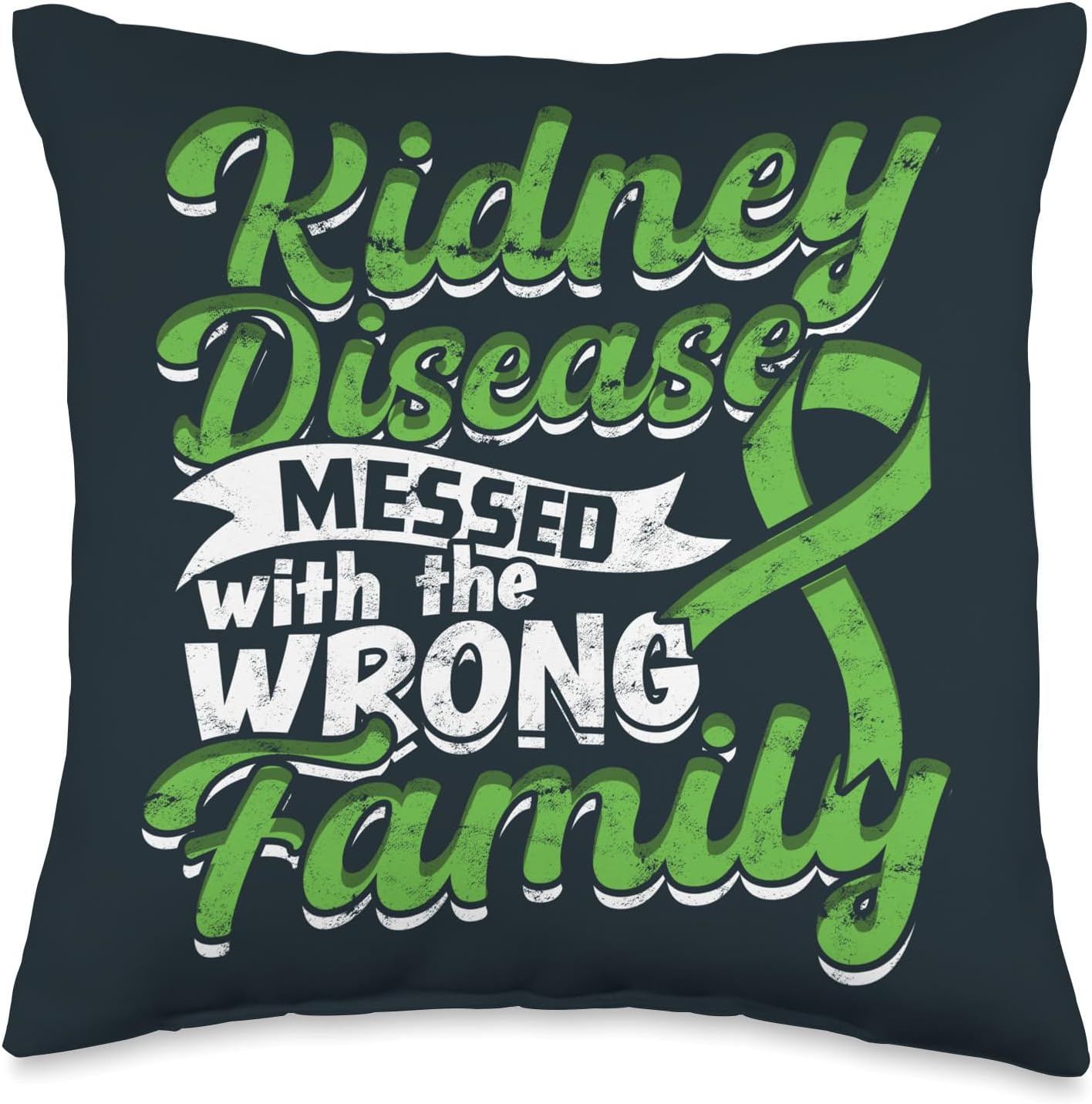 Kidney Transplant Gifts for Women and Men Warrior Transplant Survivor – Almohada de concientización sobre enfermedad renal, 16 x 16 pulgadas,