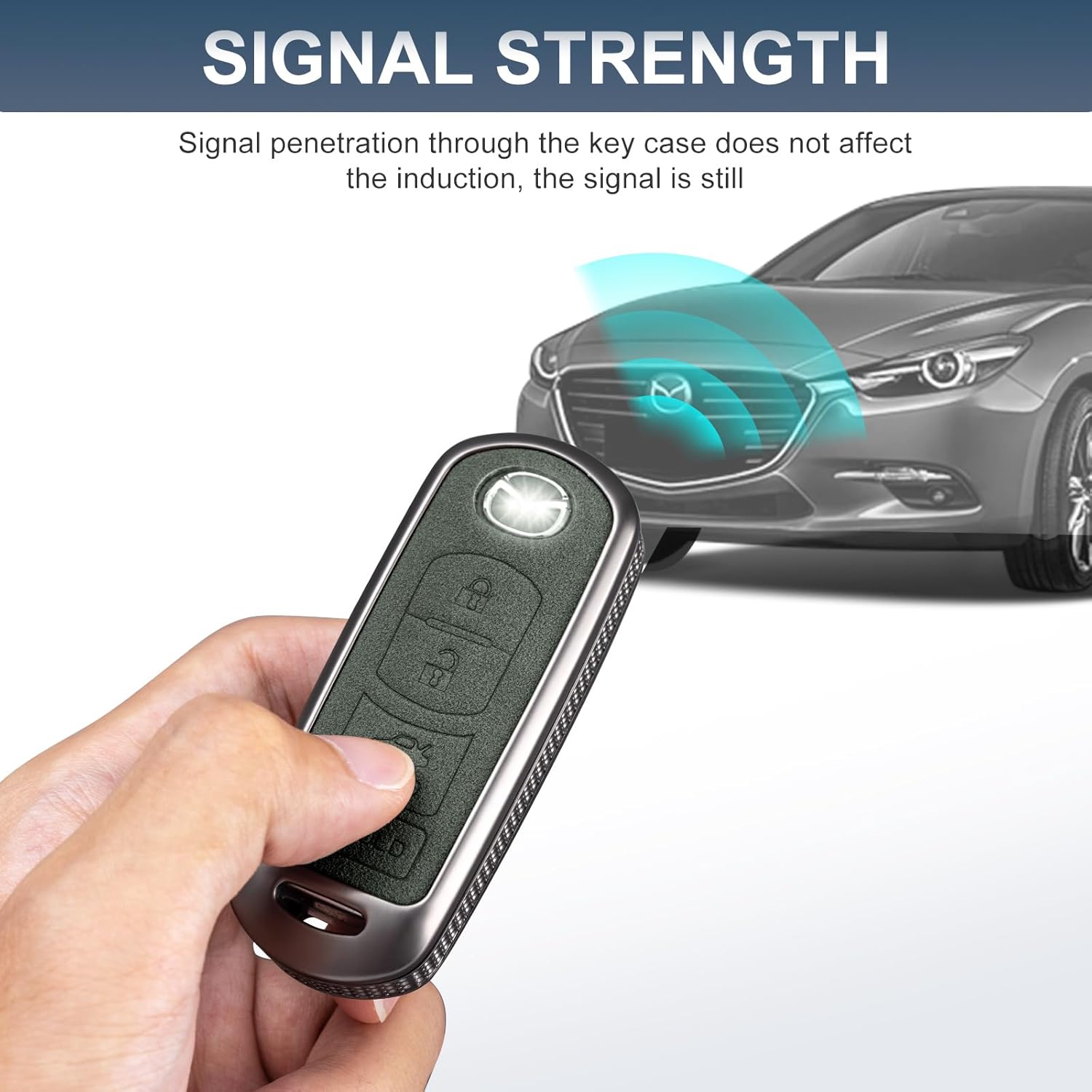 YO&YOYE Compatible con funda para llavero Mazda con llavero, Model2-verde