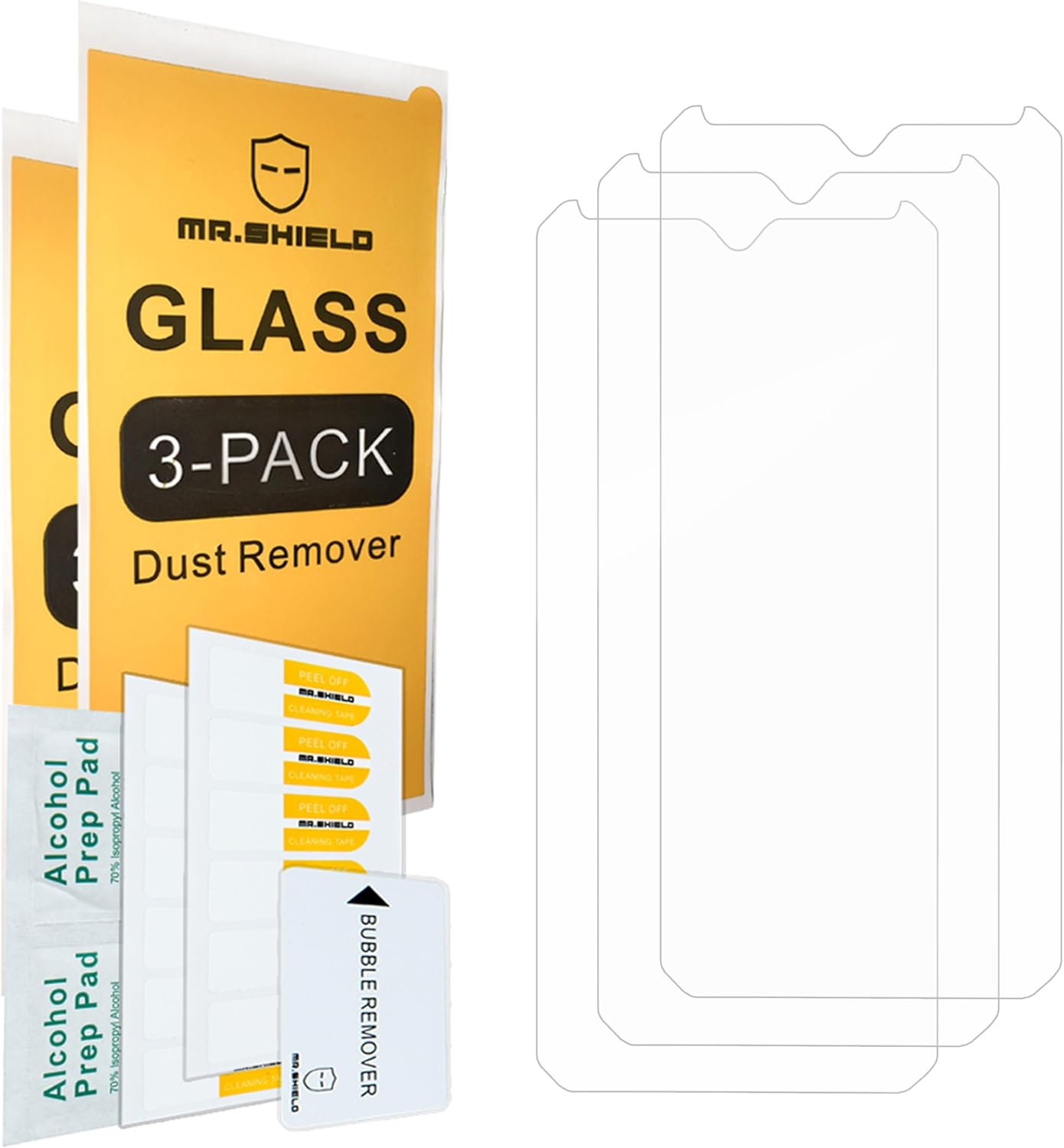 Mr.Shield Paquete de 3 Protector de pantalla para Doogee S110 vidrio templado Vidrio japonés con dureza 9H Protector de pantalla