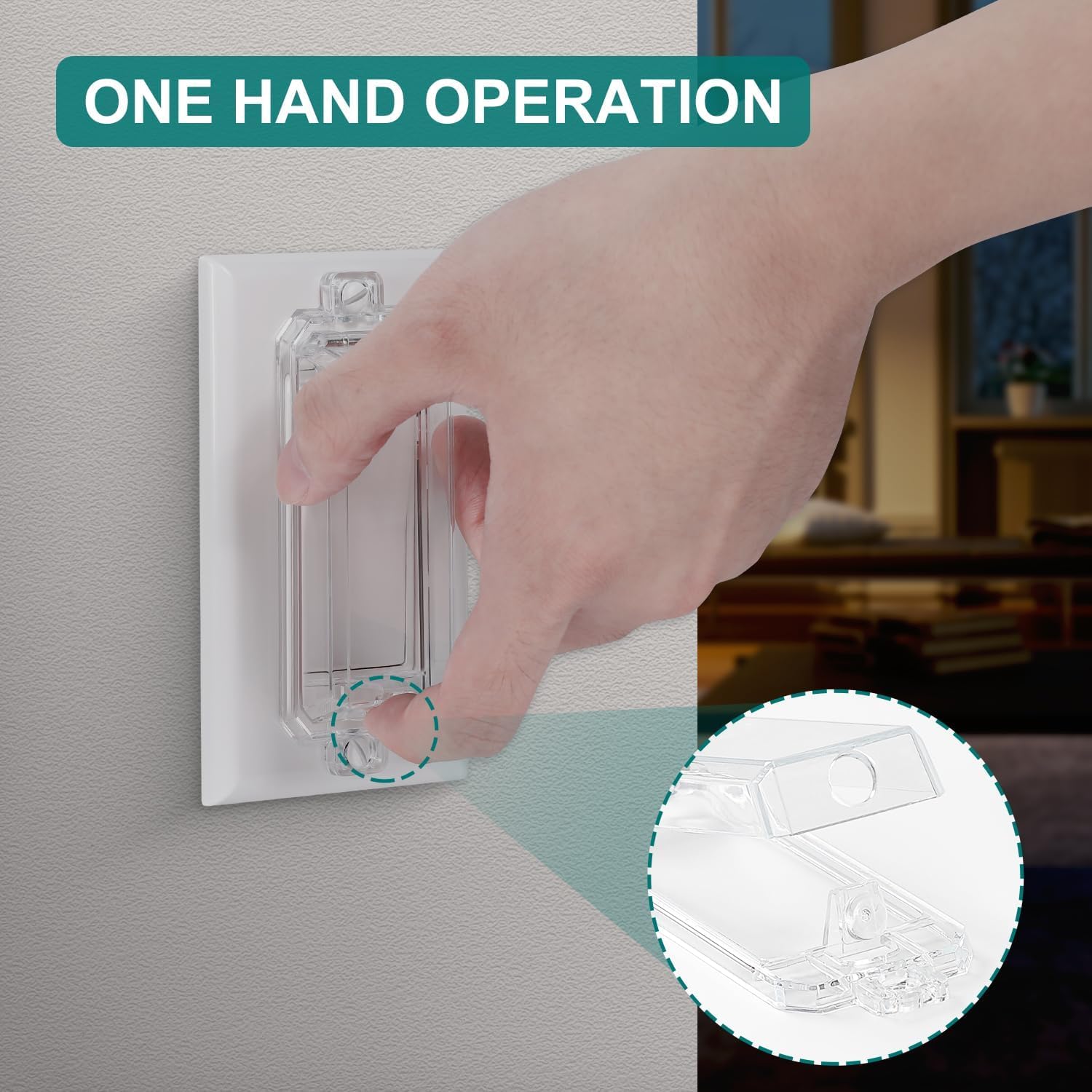 Cubierta protectora para interruptor de luz, cubierta de interruptor de pared a prueba de niños que evita que las luces o interruptores se enciendan