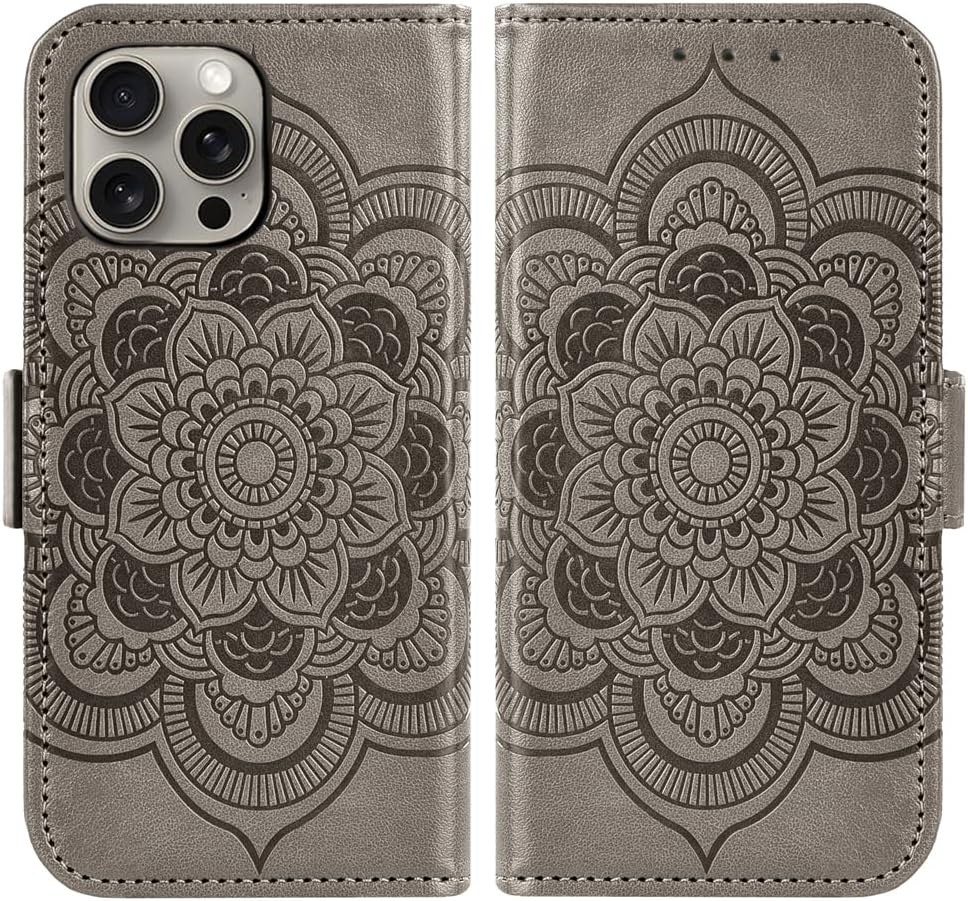 Asuwish Funda compatible con iPhone 15 Pro Max de 6.7 pulgadas y protector de pantalla de vidrio templado, tarjetero con tapa para teléfono celular