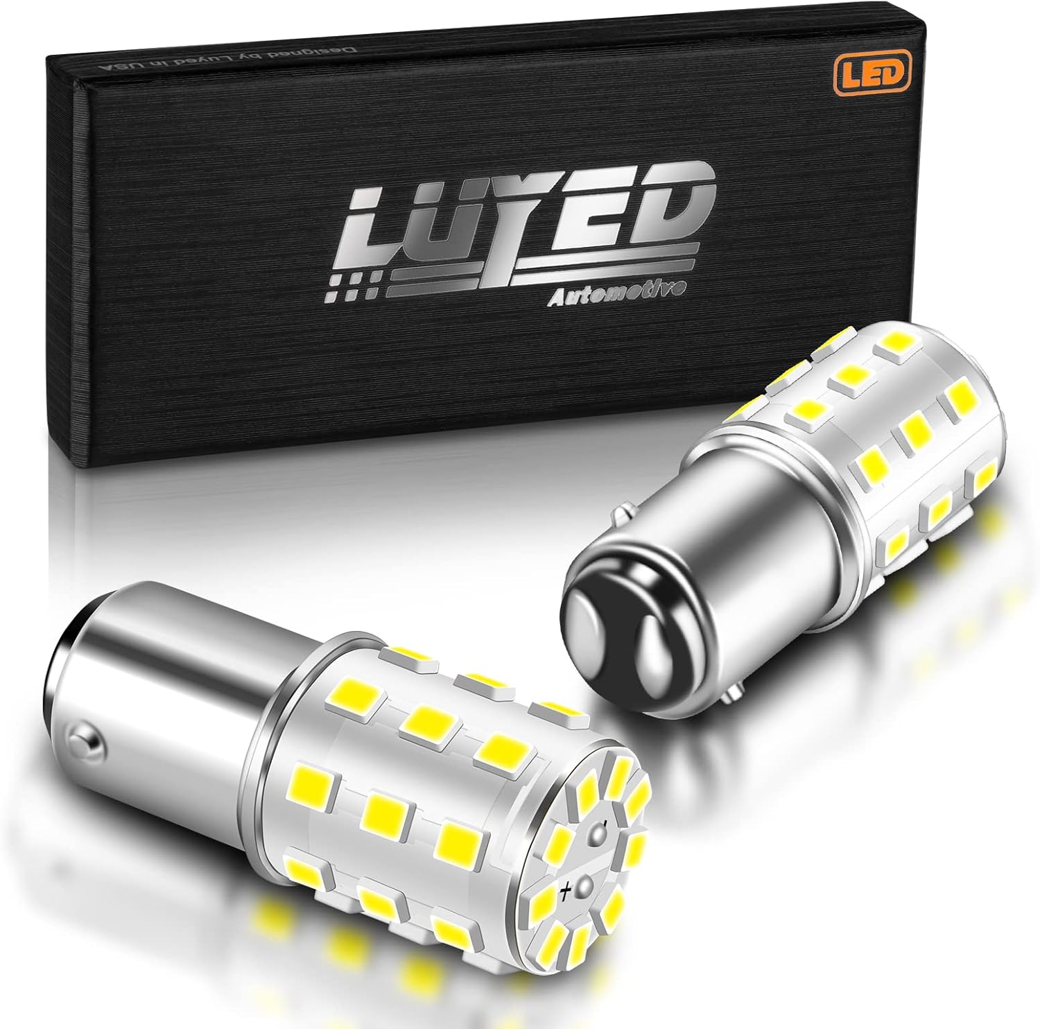 LUYED, 2 bombillas de led de 800lúmenes súper brillantes para ópticas traseras, luces de freno y de giro 1157 2835 33-EX Chipsets 1157 2057 2357 7528