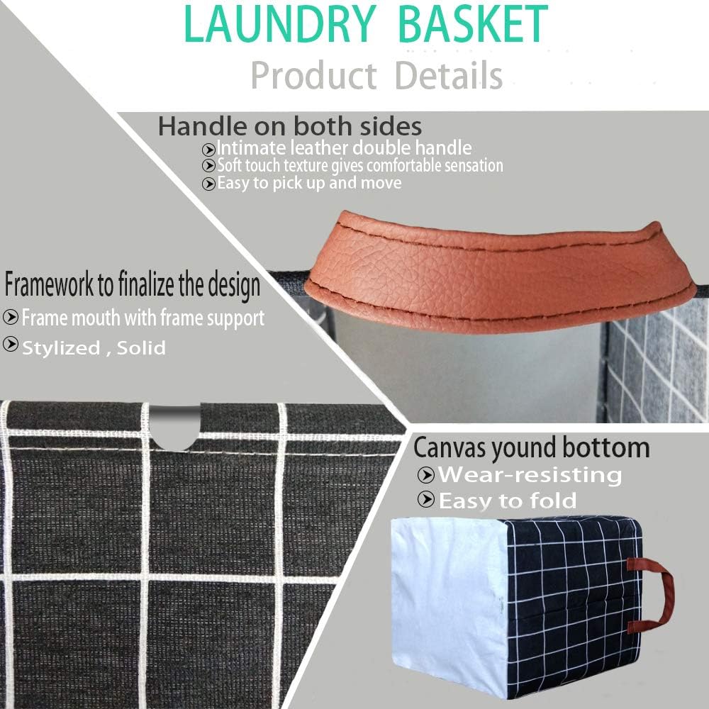 Cesta rectangular de almacenamiento, cesta de guardería de tela de lona para guardar juguetes, caja organizadora impermeable, cesta de lavandería