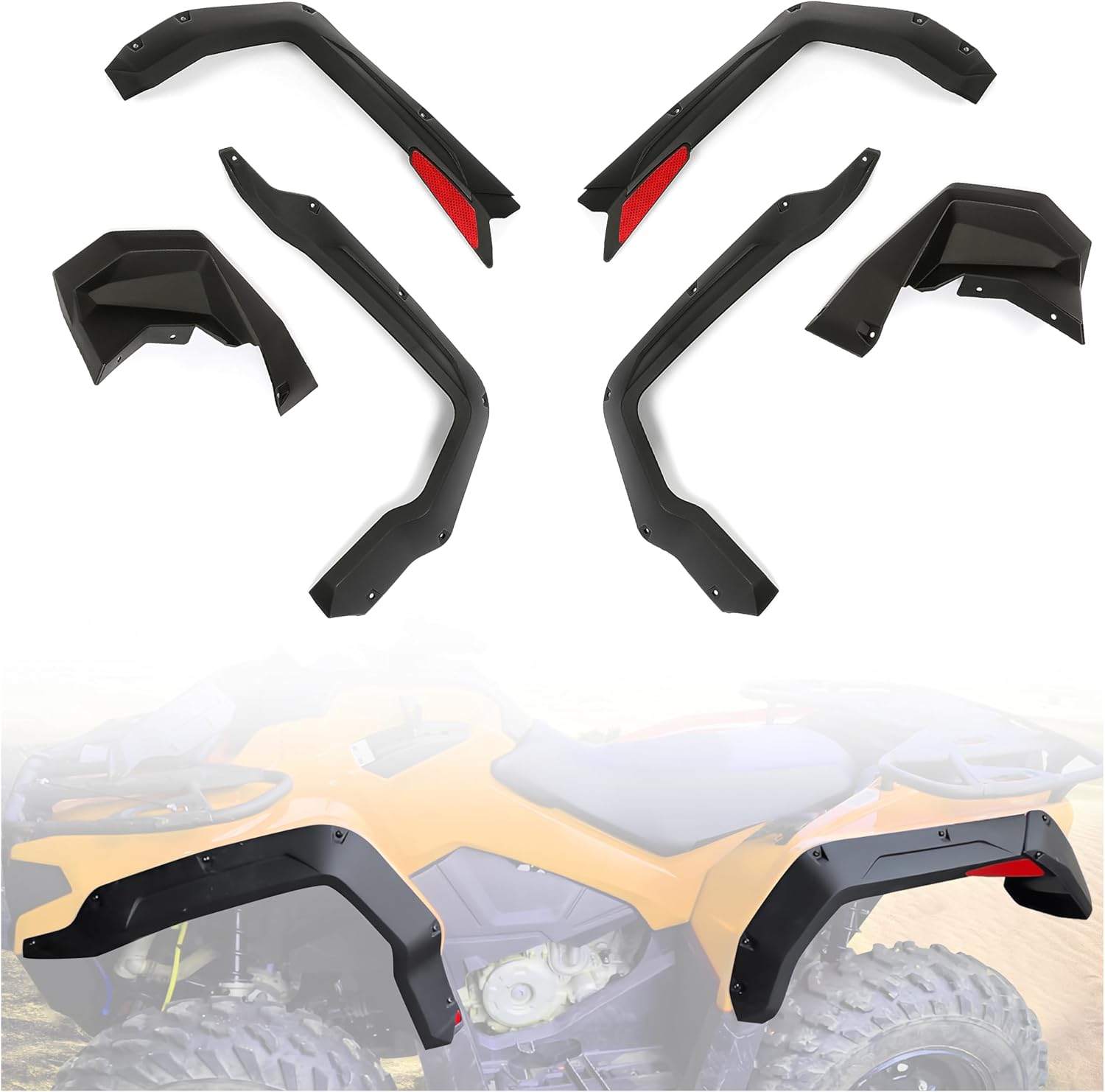 HECASA 6 guardabarros compatibles con Can-Am Outlander 450 570 L 450 L 500 L 570 L 570 L Max 450 L Max 500 L Max 570 Reemplazo para 715001909