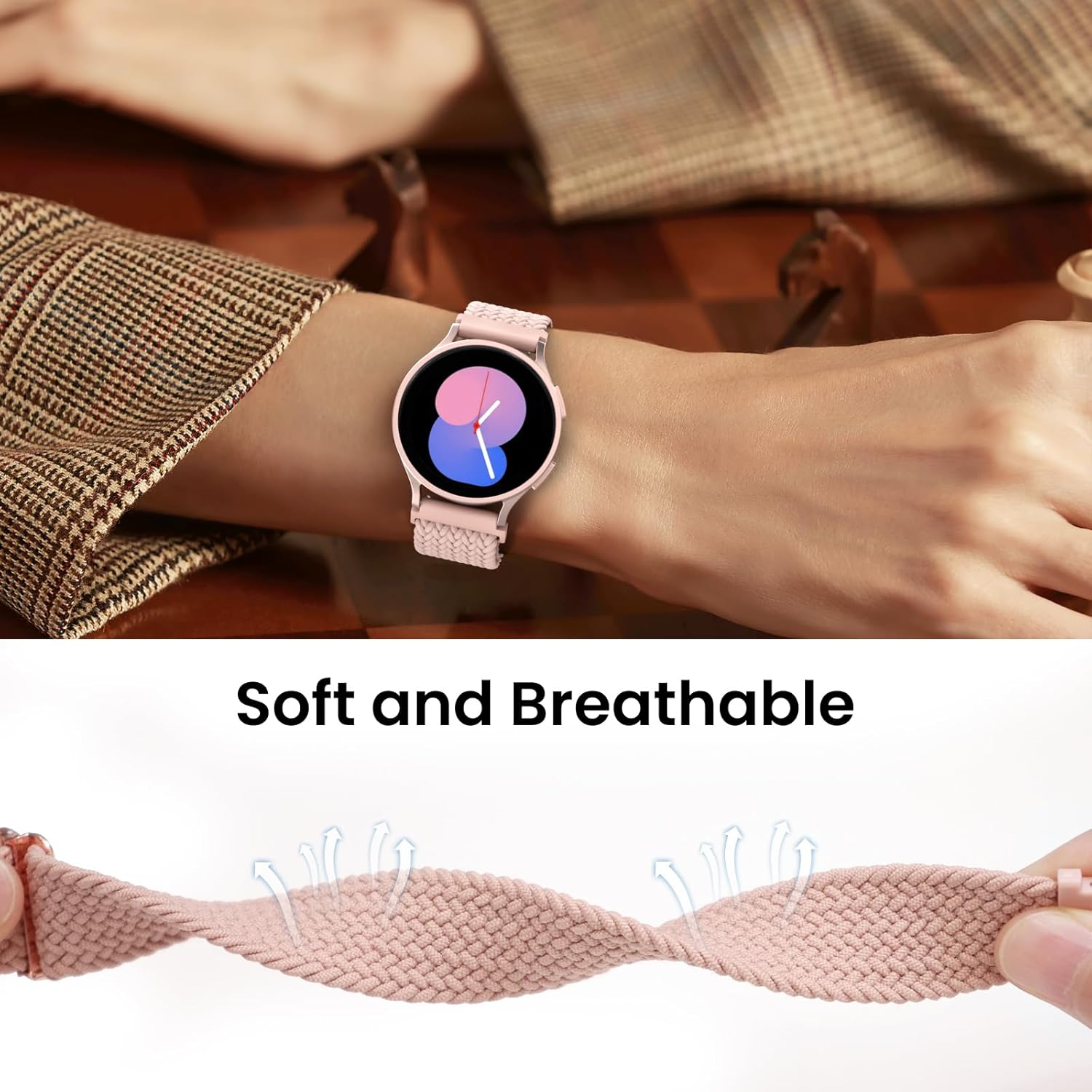 Delidigi Bandas elásticas compatibles con Samsung Galaxy Watch 7654 de 1.575 pulgadas, 1.732 pulgadas, Watch 6 Classic de 1.732 pulgadas, Watch 5