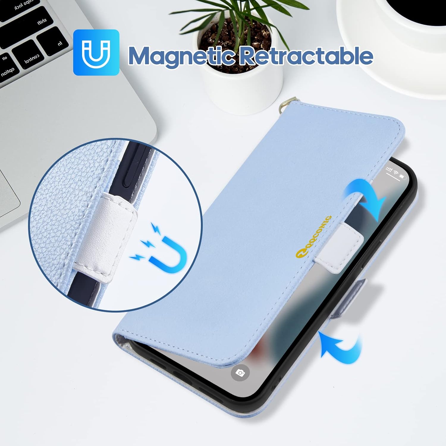 Funda para Galaxy S21 FE 5G de 6.4 pulgadas, funda tipo cartera de piel sintética, funda tipo cartera con tapa para libro a prueba de golpes, TPU de