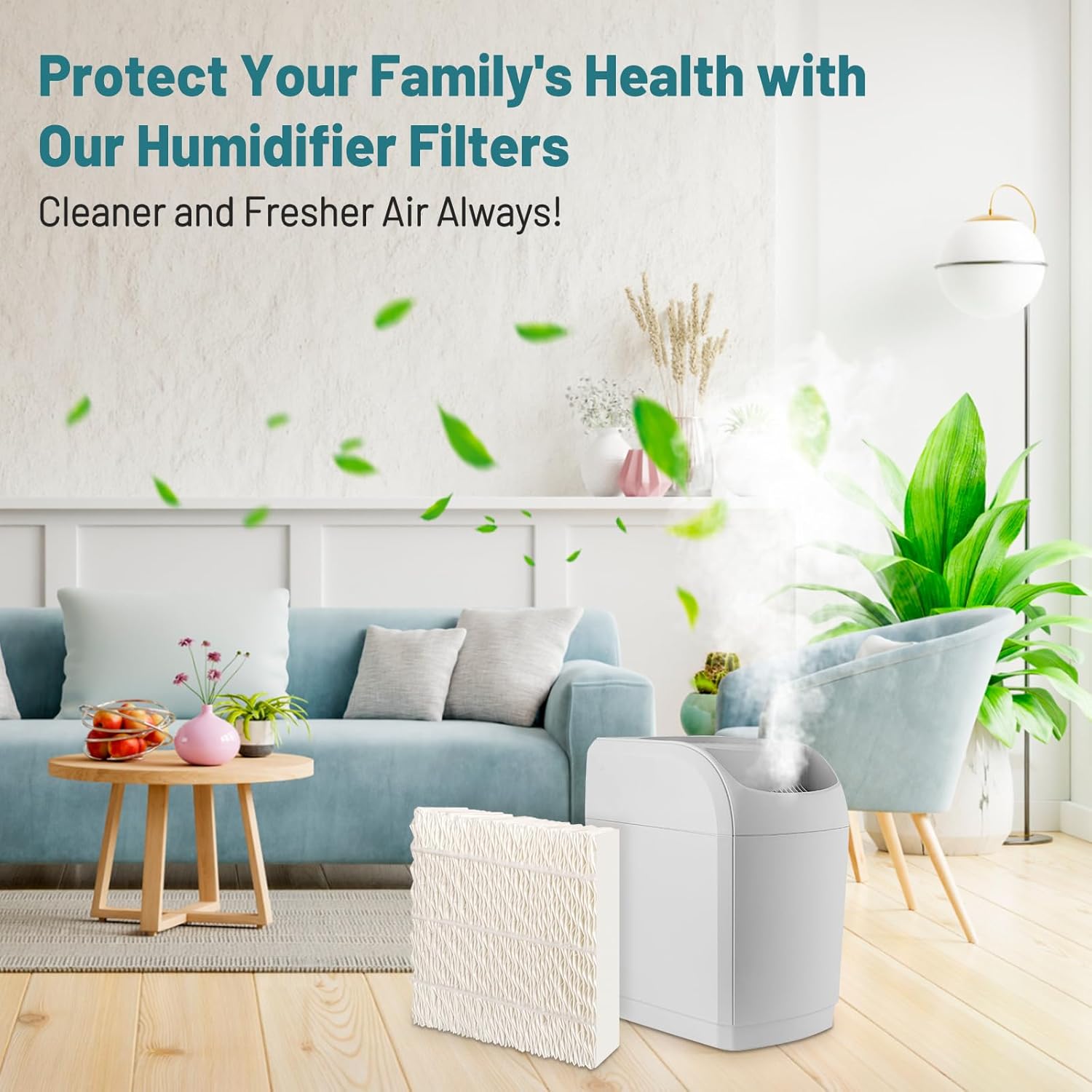 1043 Filtros de mecha para humidificador de repuesto, 2 unidades compatibles con humidificadores evaporativos AirCare Essick Bemis  Reemplazo para