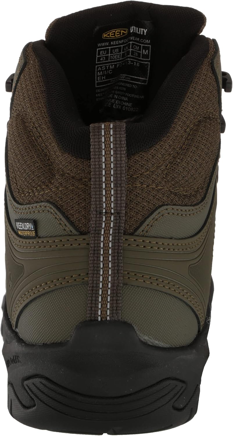 Keen Utility Reno para hombre de altura media, puntera compuesta, flexible, impermeable, atlética