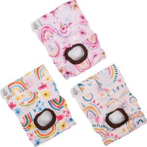 CuteBone – Pañales para perras, paquete de 3 unidades, lavables, talla M, D35M CuteBone – Pañales para perras, paquete de 3 unidades, lavables, talla M, D35M