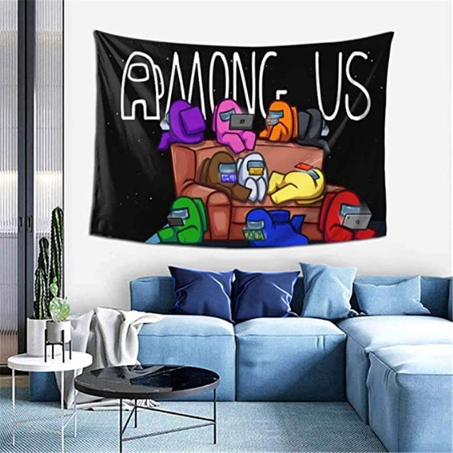WTREPKON Divertido tapiz grande de animación de 50 x 62 pulgadas, cortina colgante para decoración de dormitorio, sala de estar, hogar, playa,